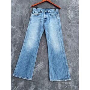 Diesel Ravix Jeans Mens 30 29x29 Blue  Italy Straight Leg Distressed Denim Pants